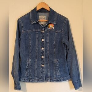 Brighton Blue Denim Jacket with Embroidered Patch